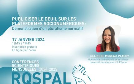 Visuel de la conférence mensuelle du RSQPAL avec Delphine Moreau Plachy